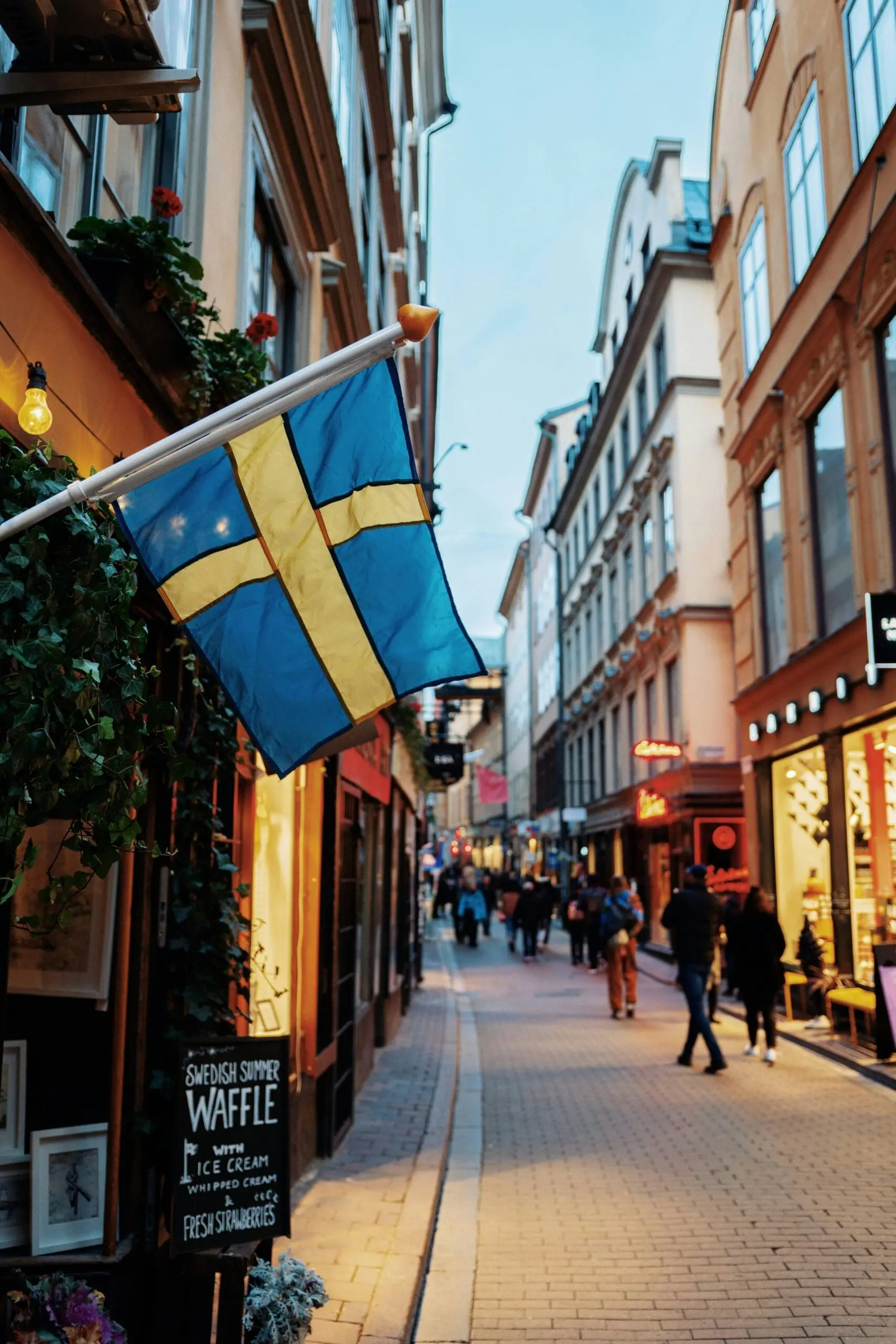 drapeau suédois stockholm suède